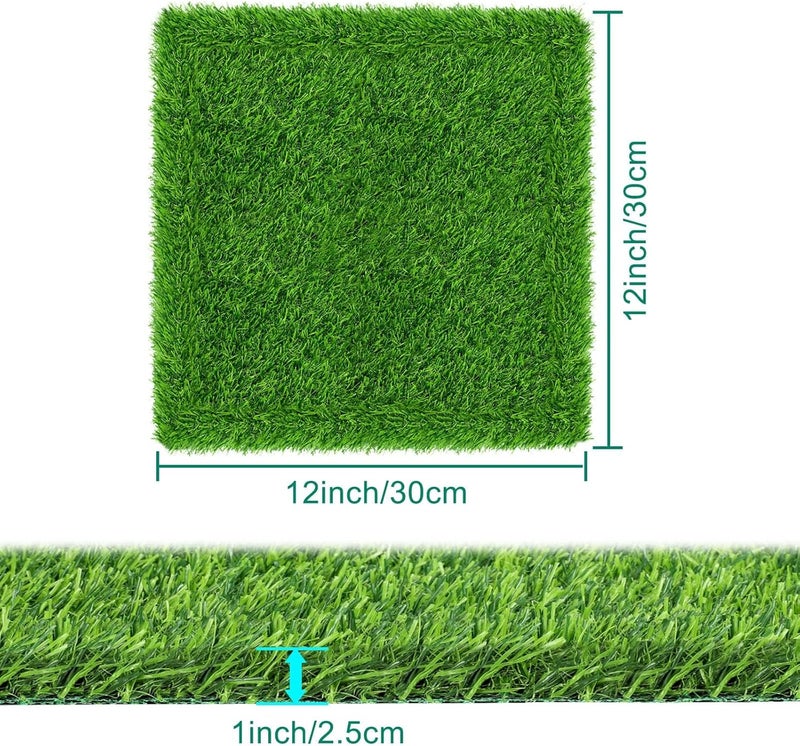DenForste 12 Pack Chicken Nesting Box Pads - Washable Artificial Grass Nesting Pads - Chicken Nesting Pads for Chicken Coop and Pet Garden Lawn Indoor Outdoor 12"×12"×1" - Image 5